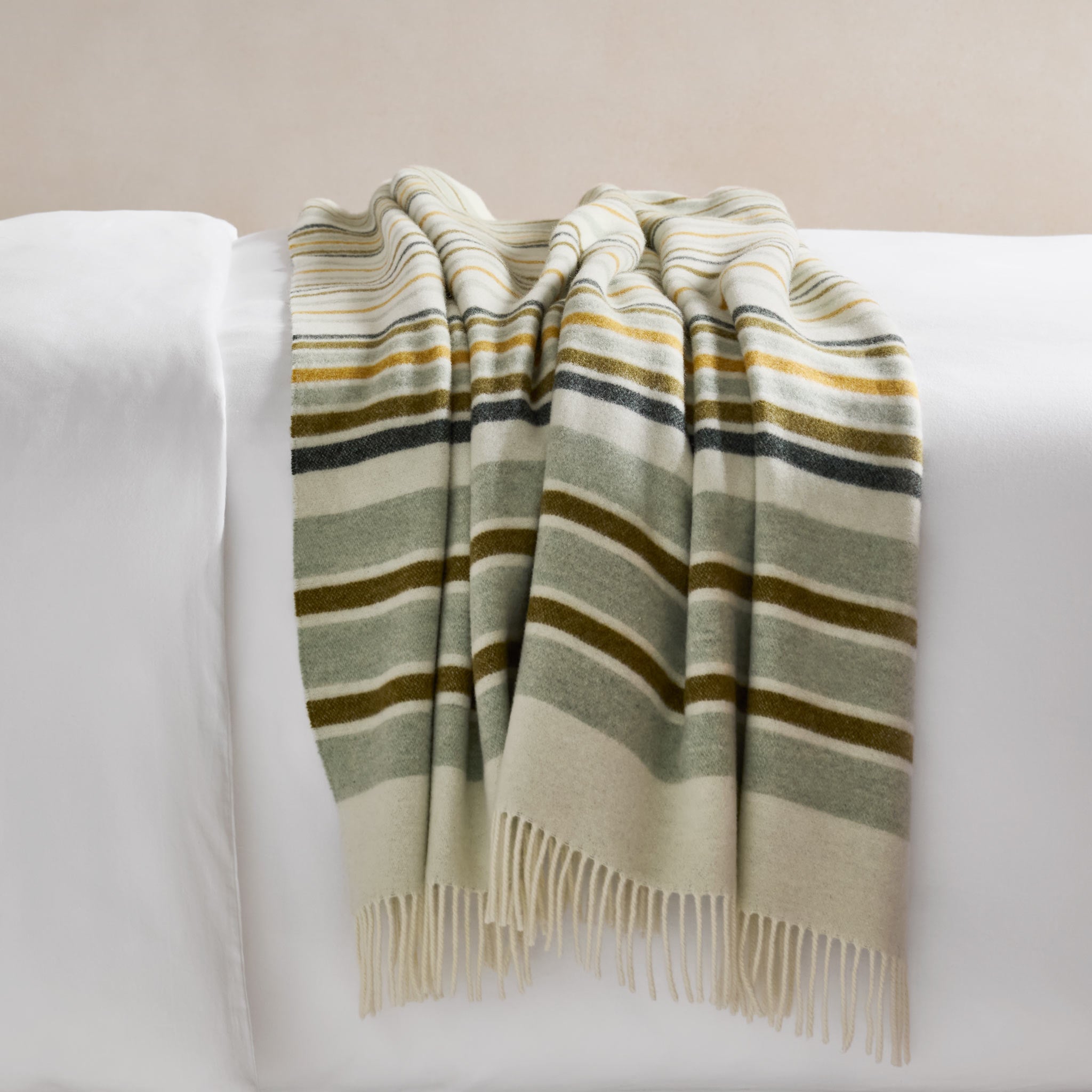 Striped Lambswool Throw Blanket - Image 13