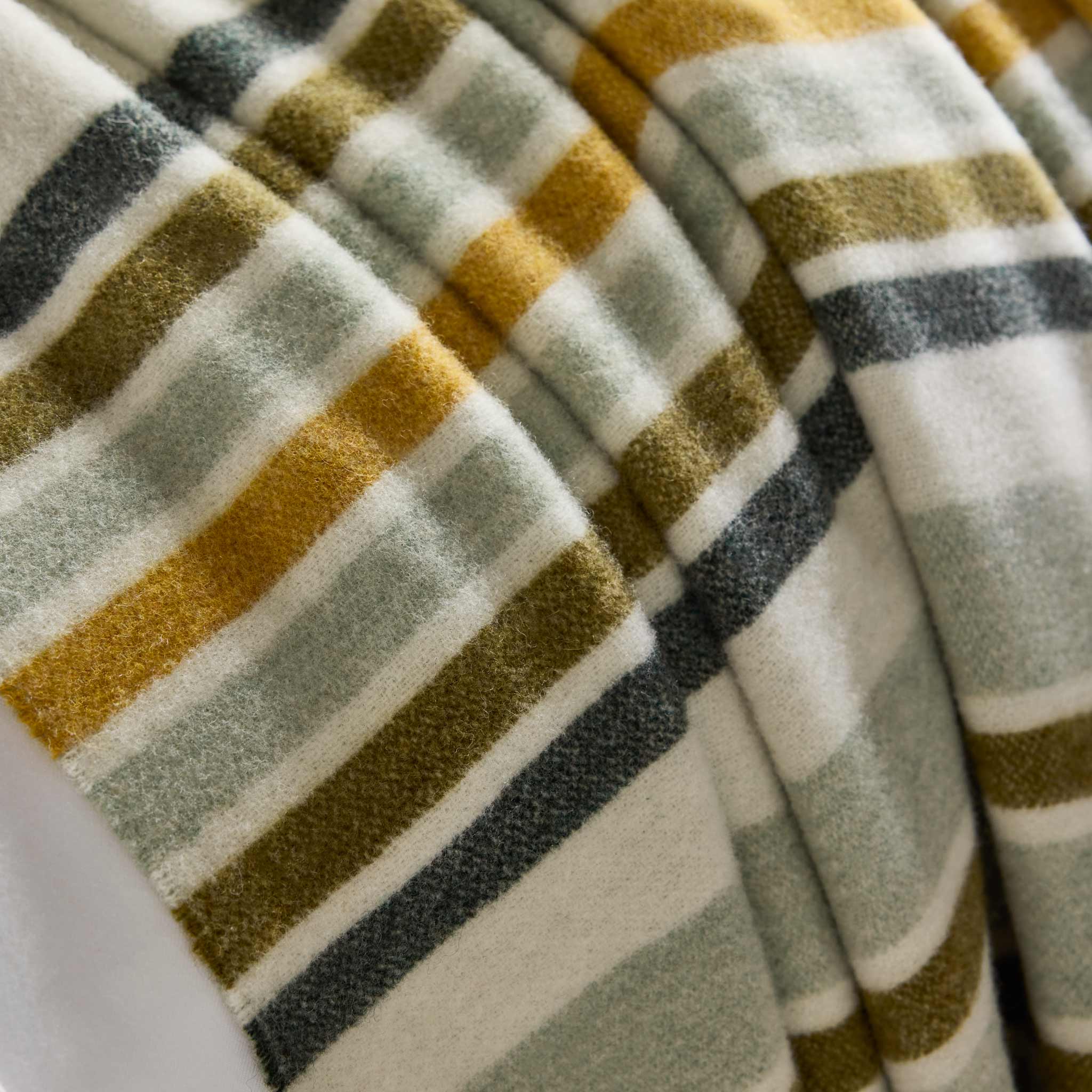 Striped Lambswool Throw Blanket - Image 14