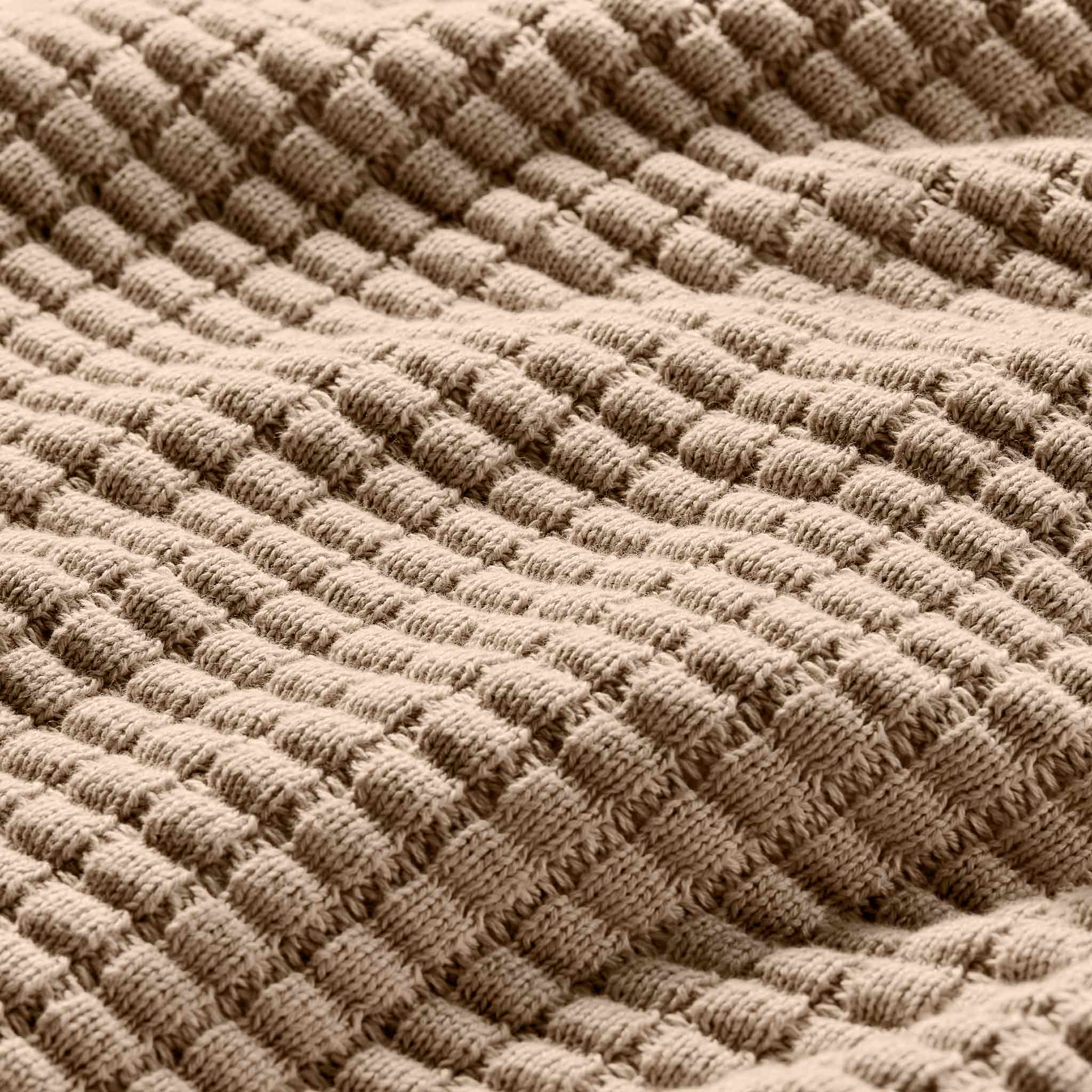 Grid Knit Cotton Throw Blanket - Last Call - Image 8