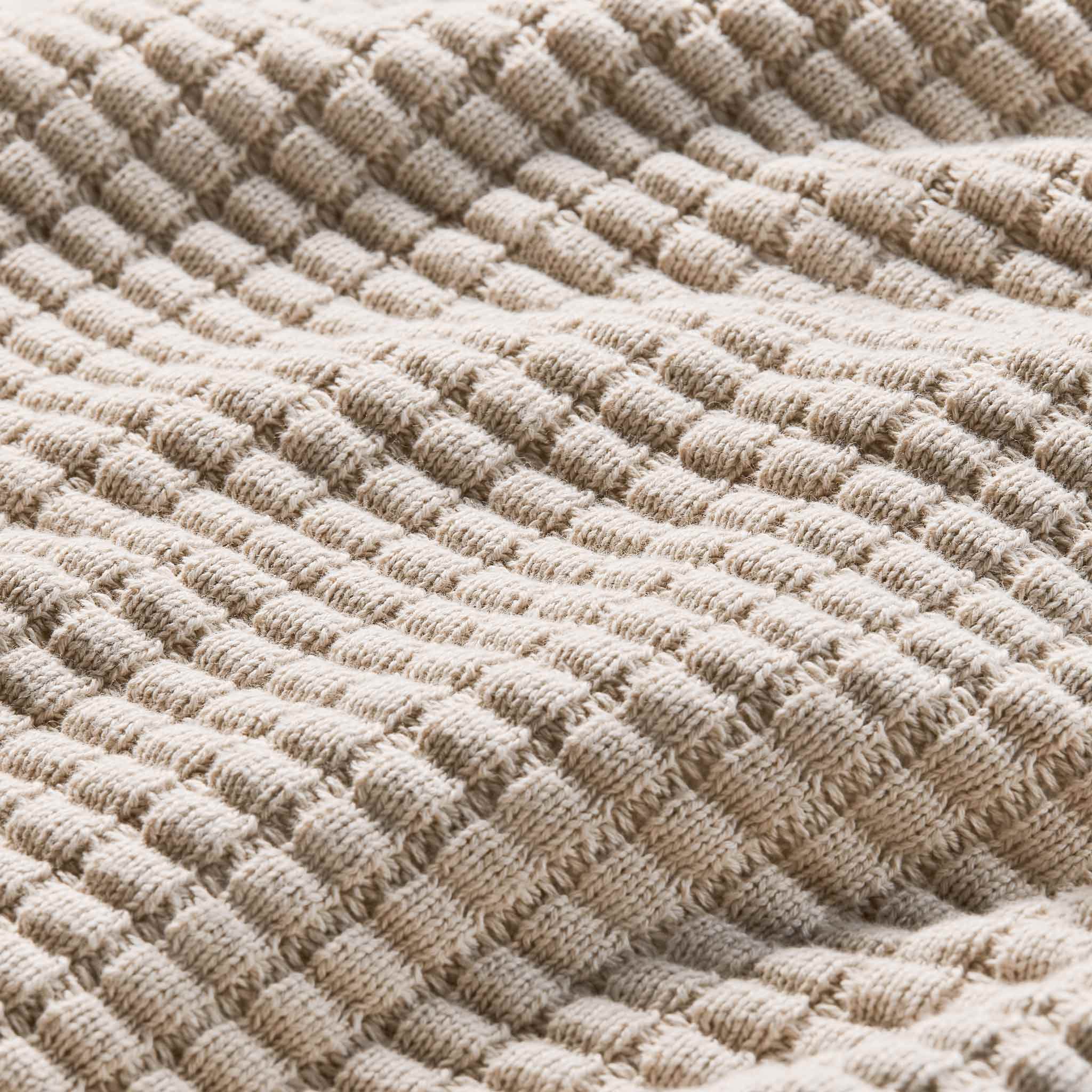Grid Knit Cotton Throw Blanket - Last Call - Image 4