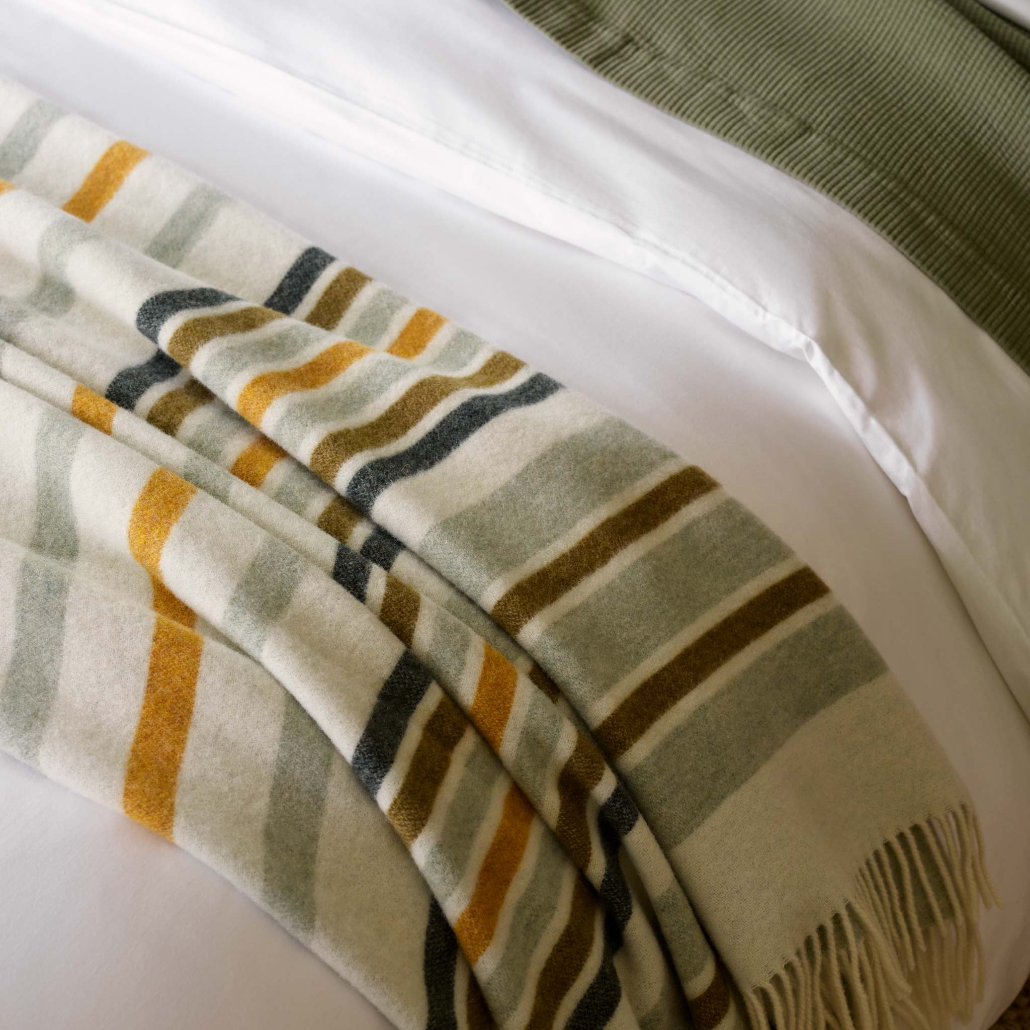 Striped Lambswool Throw Blanket - Image 12