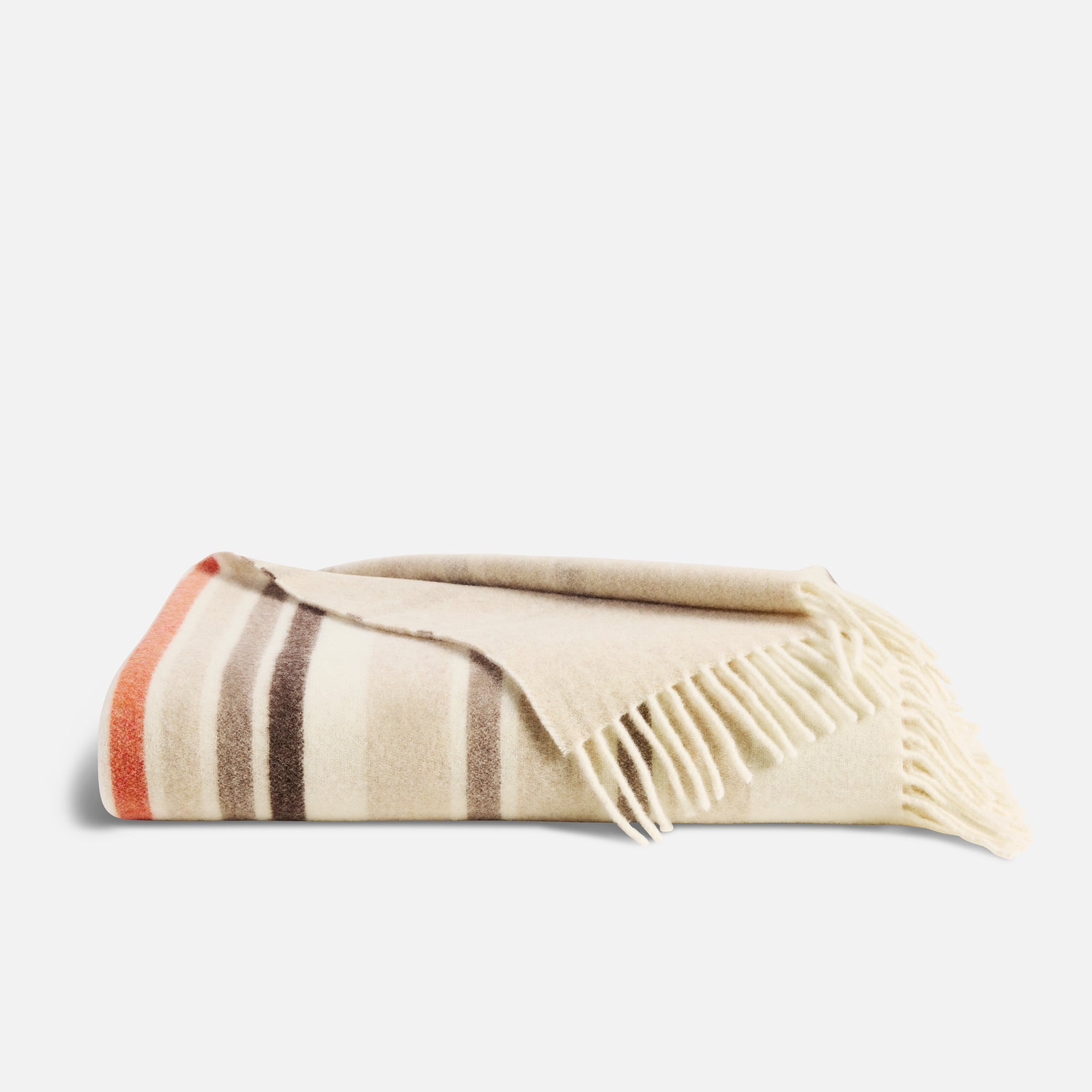 Striped Lambswool Throw Blanket - Image 2