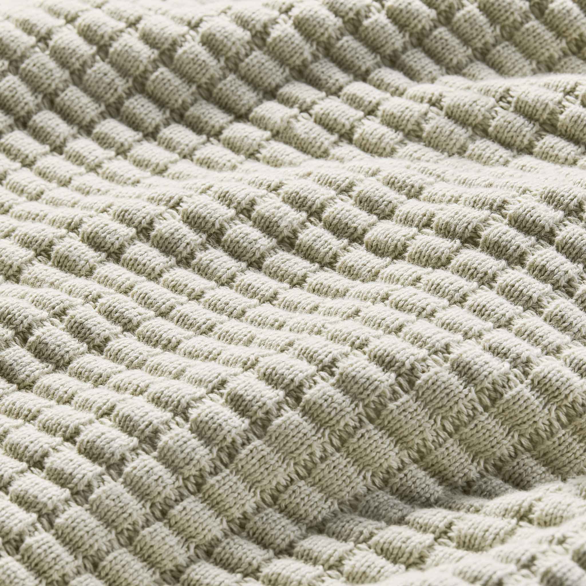 Grid Knit Cotton Throw Blanket - Last Call - Image 20