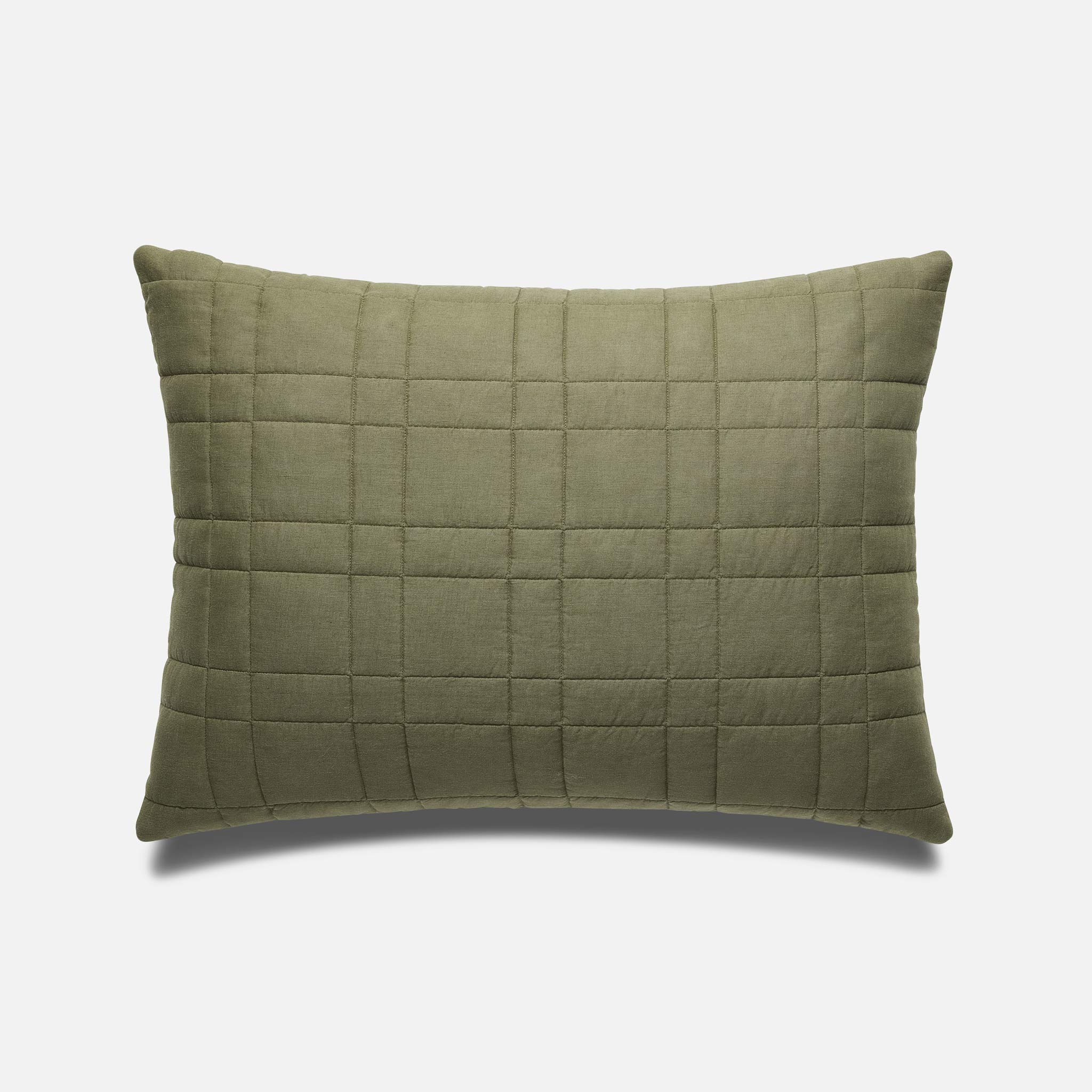 Washed European Linen Quilted Sham Set - Image 9