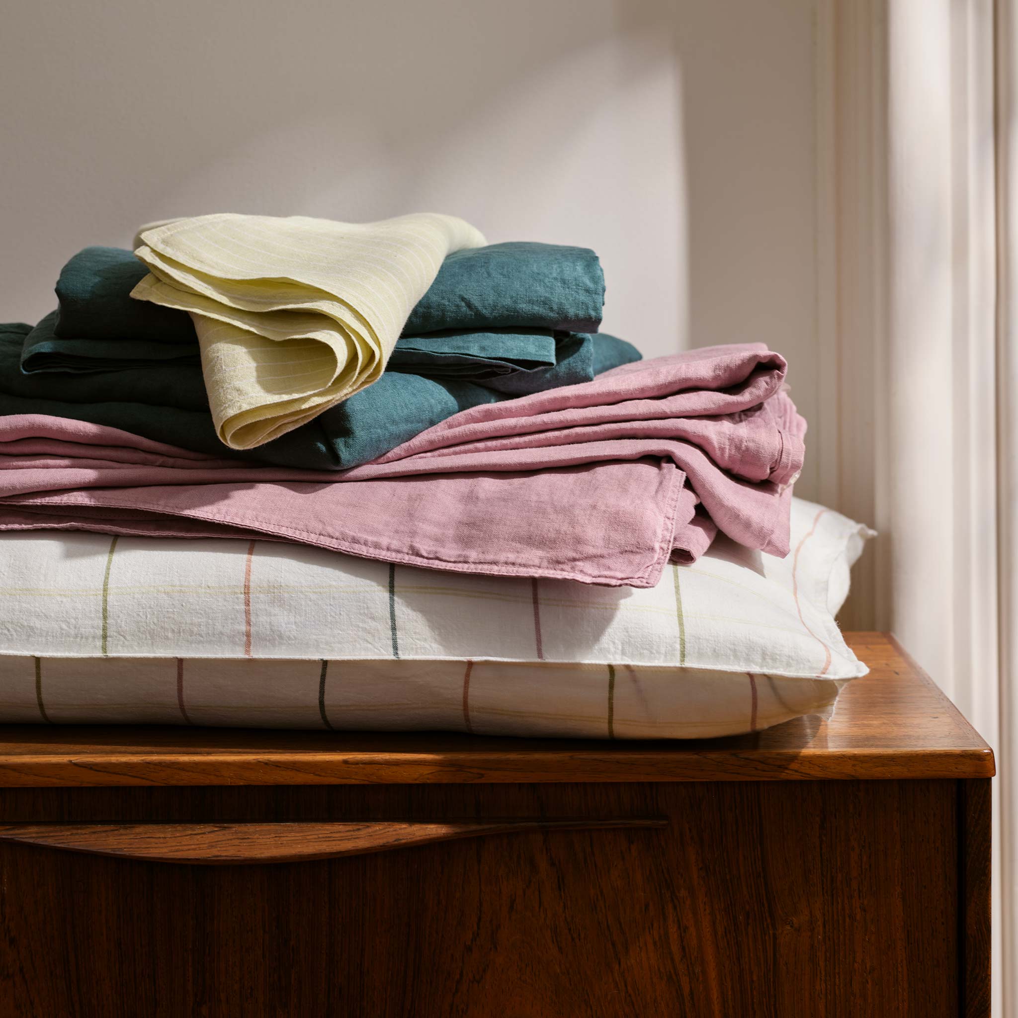 Washed European Linen Core Sheet Set - Image 25