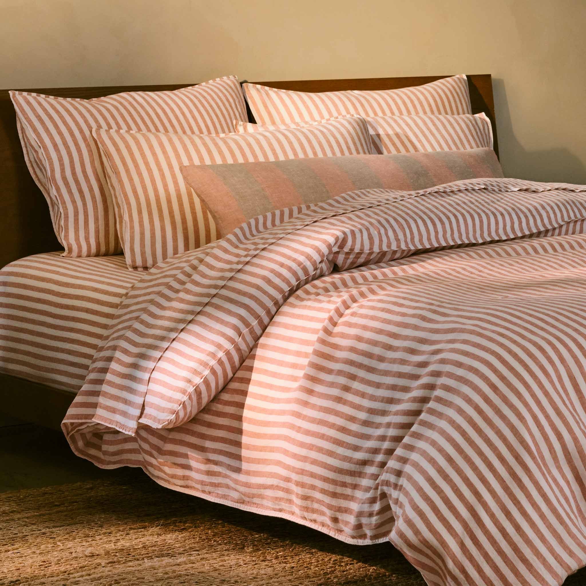 Washed European Linen Lumbar Pillow Cover - Image 25