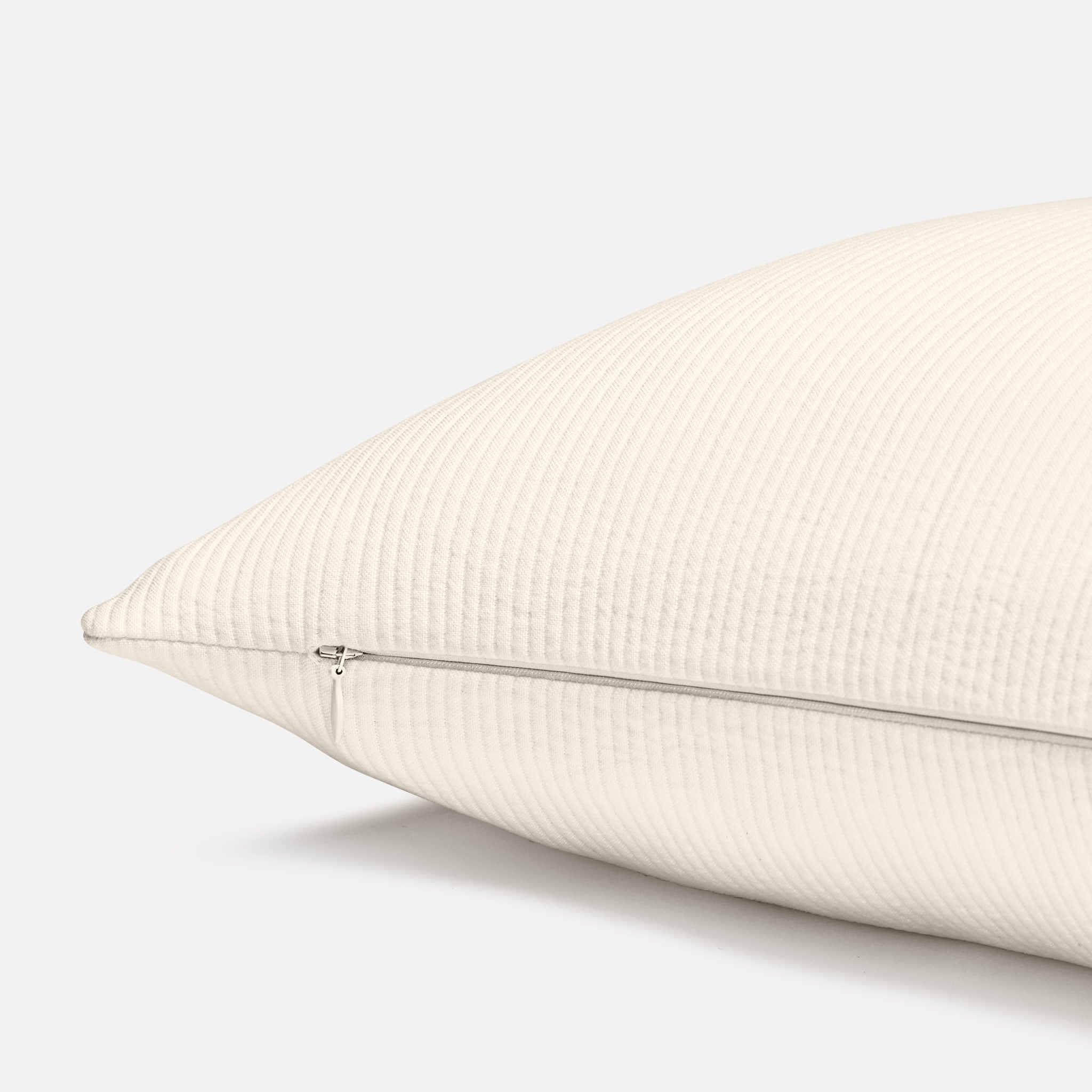Ribbed Matelasse Lumbar Pillow Cover - Image 2