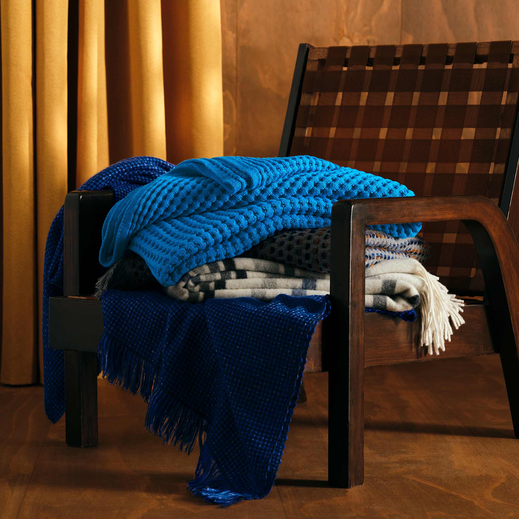 Striped Lambswool Throw Blanket - Image 15