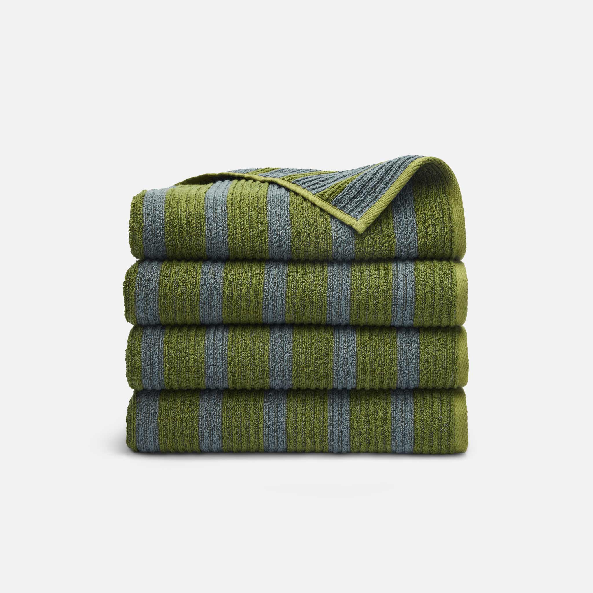 Ribbed Cotton TENCEL Set of 4 Bath Towel Bundle - Image 5