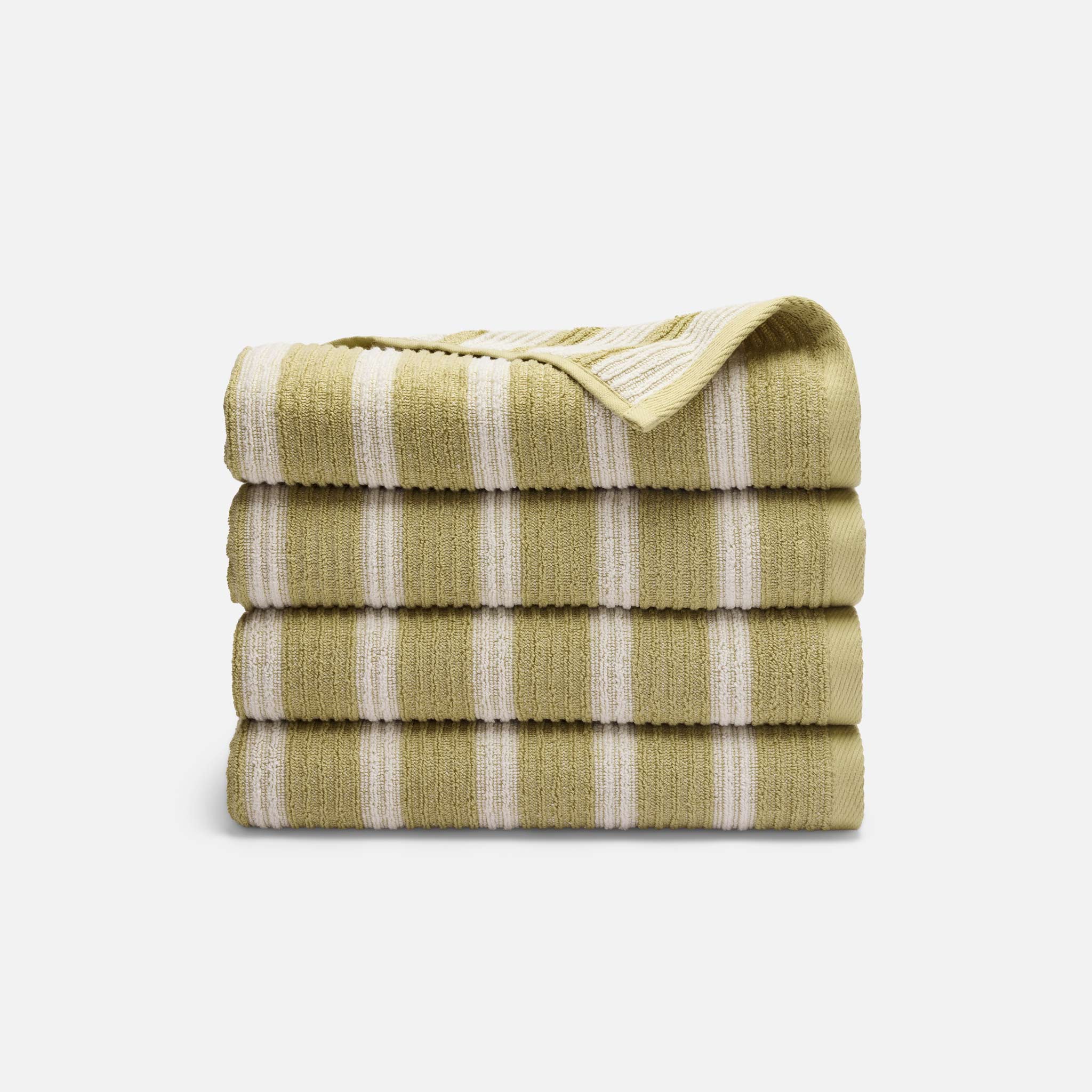 Ribbed Cotton TENCEL Set of 4 Bath Towel Bundle - Image 7