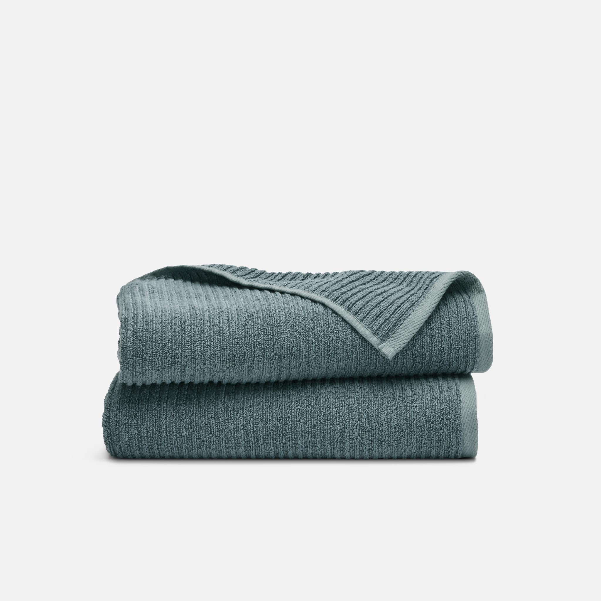 Ribbed Cotton TENCEL Bath Towels Set of 2 - Image 4