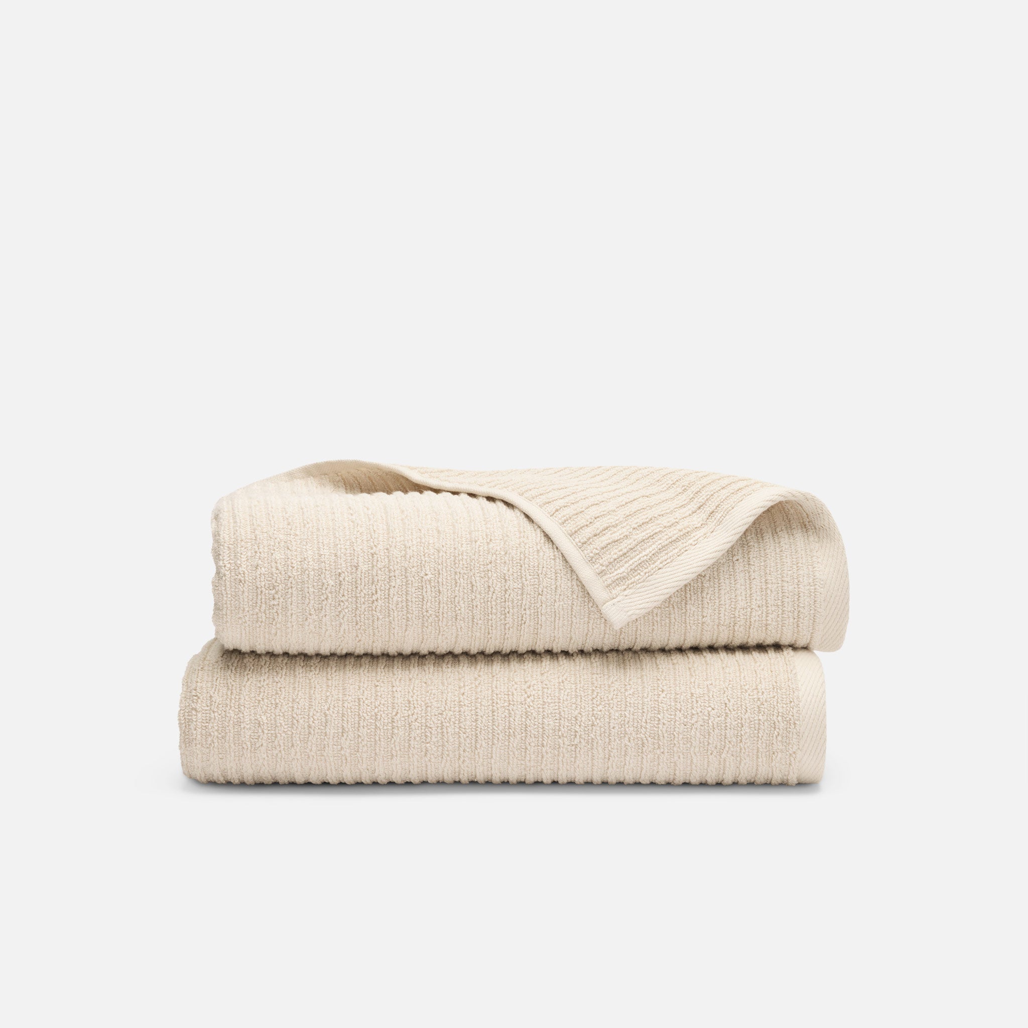 Ribbed Cotton TENCEL Bath Towels Set of 2 - Image 2