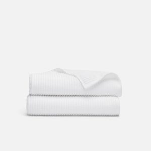 Ribbed Cotton TENCEL? Bath Towels Set of 2