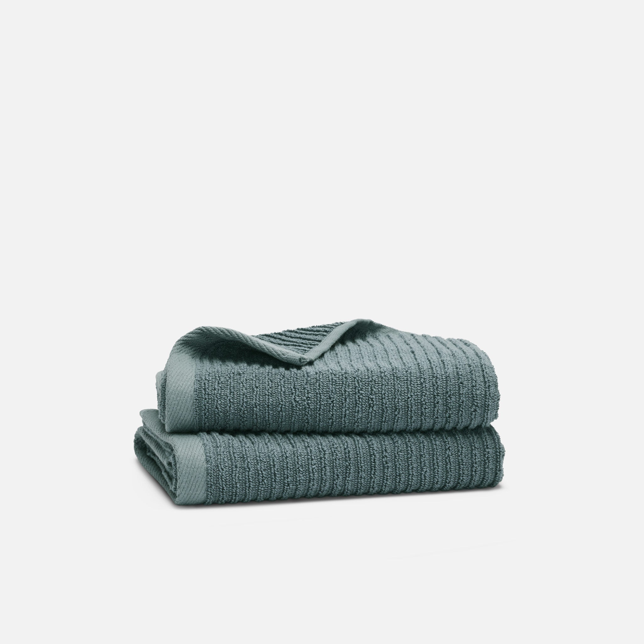 Ribbed Cotton TENCEL Hand Towels Set of 2 - Image 2