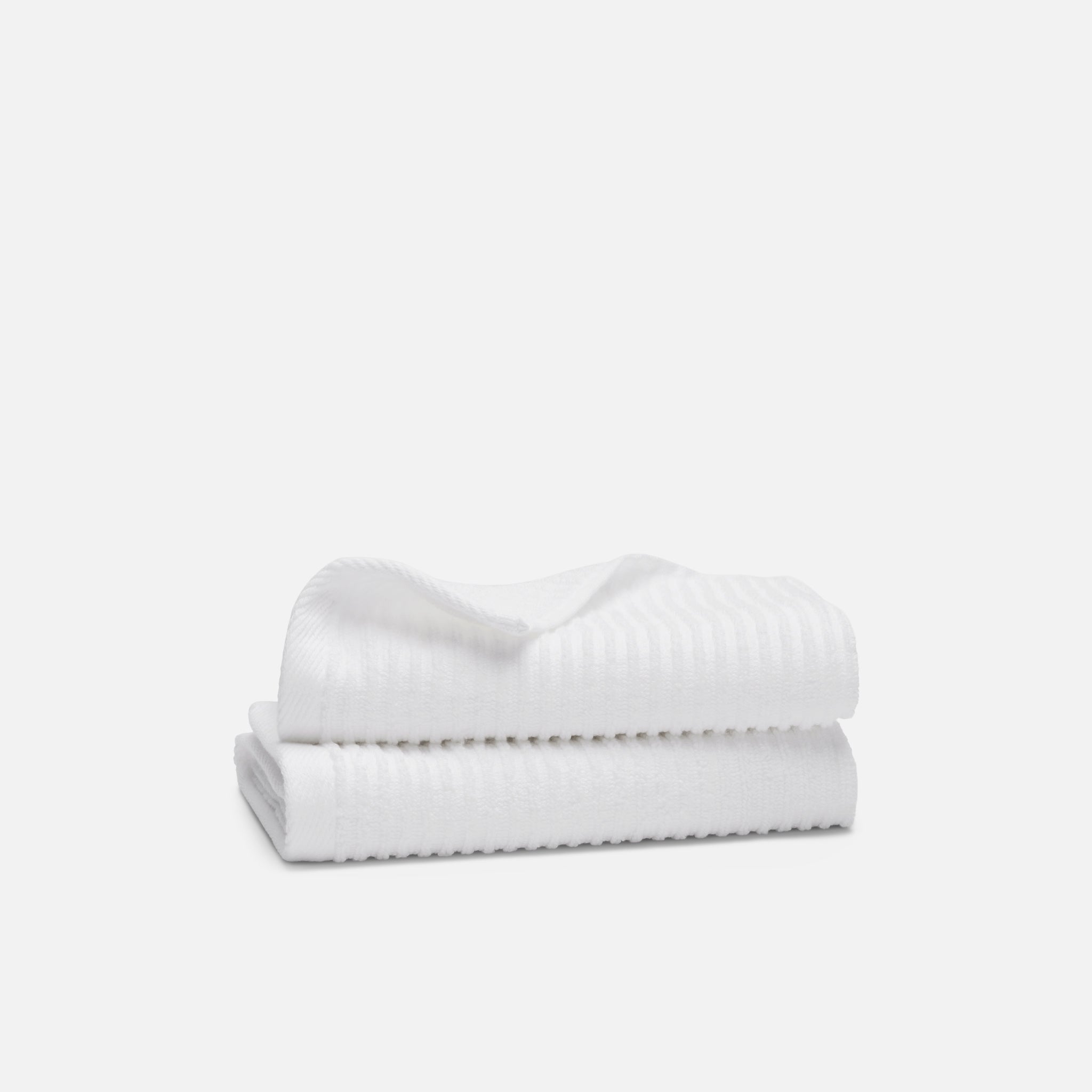 Ribbed Cotton TENCEL Hand Towels Set of 2