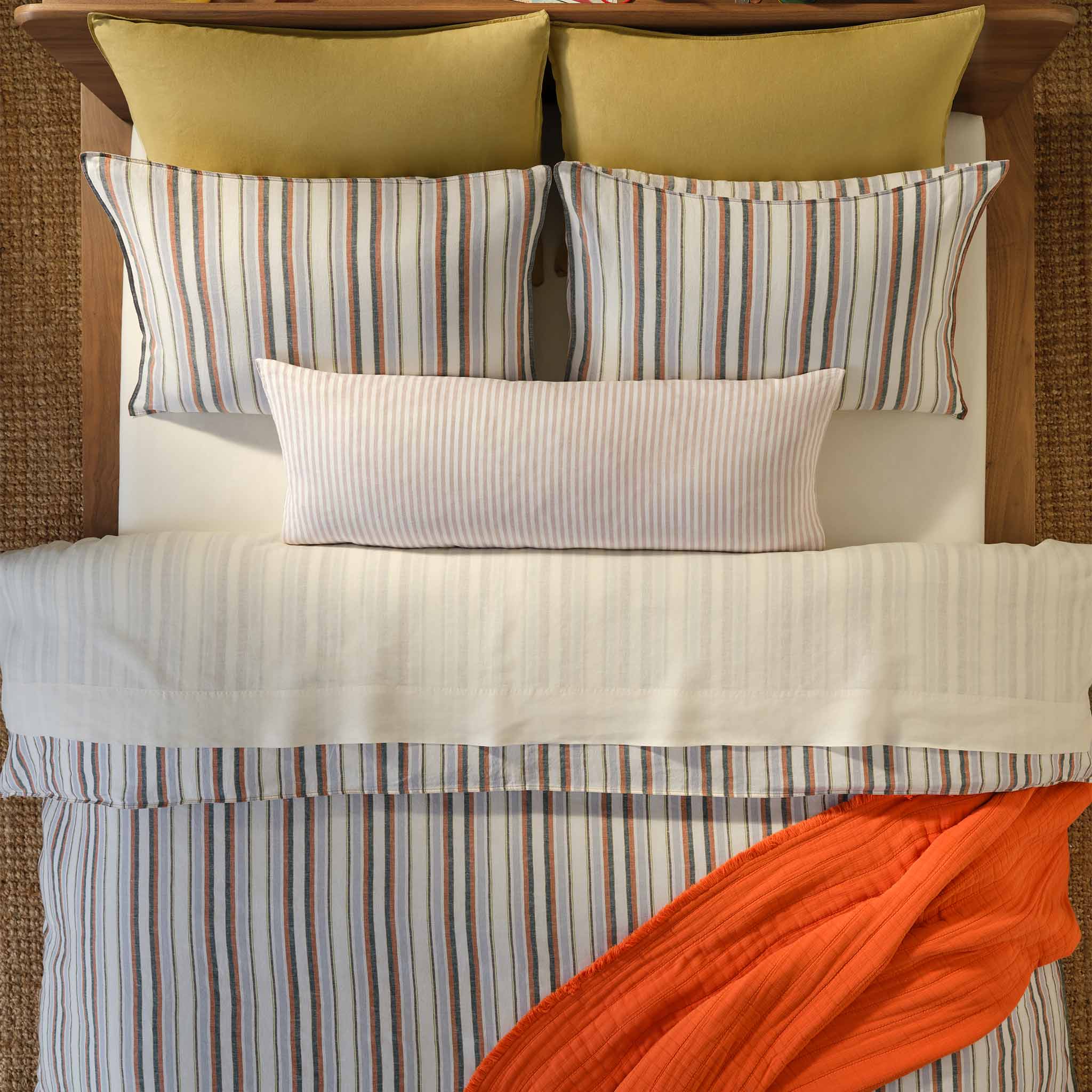 Washed European Linen Lumbar Pillow Cover - Image 4
