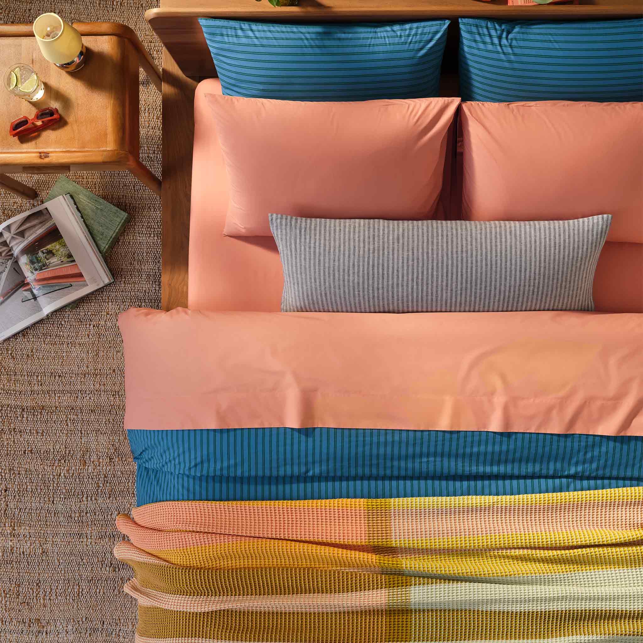 Washed European Linen Lumbar Pillow Cover - Image 10
