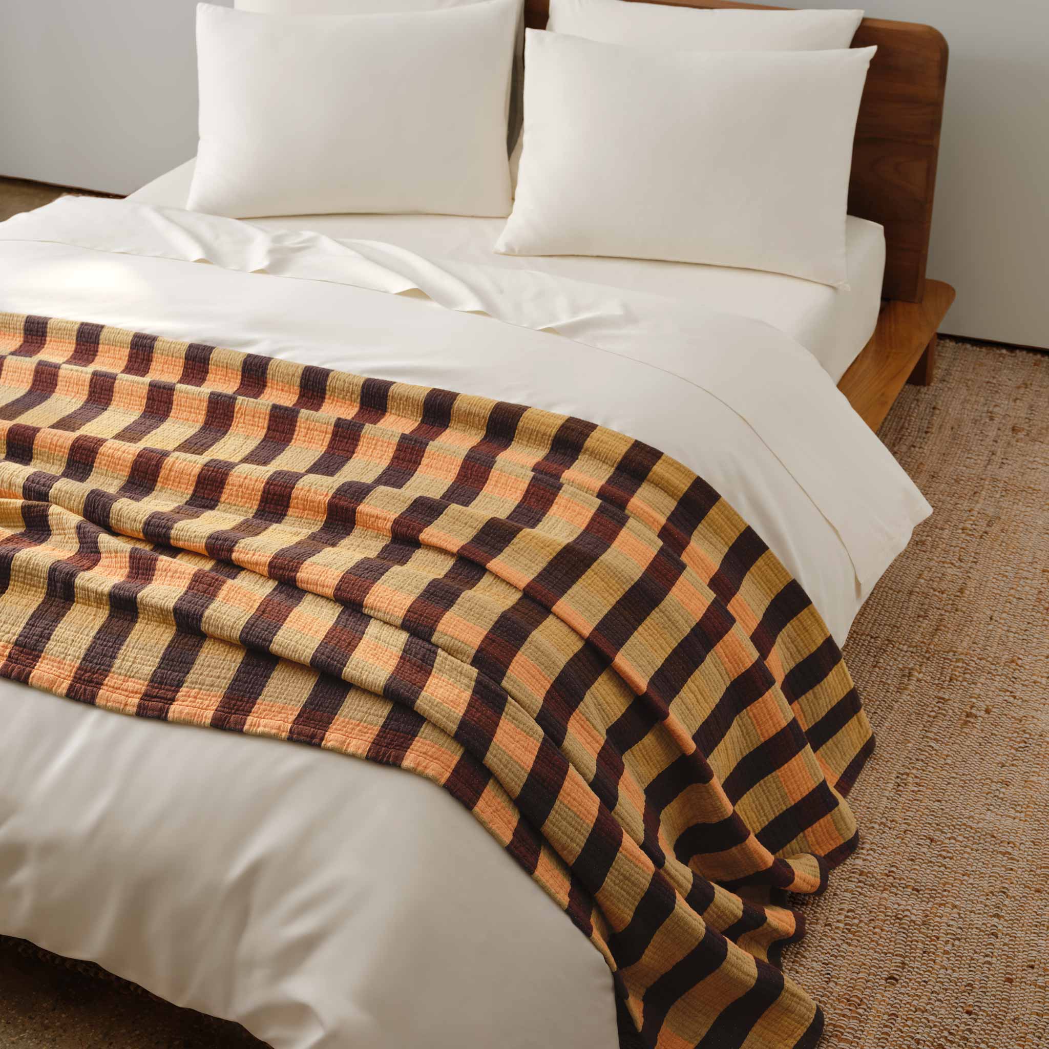 Sunwashed Check Bed Blanket - Image 7