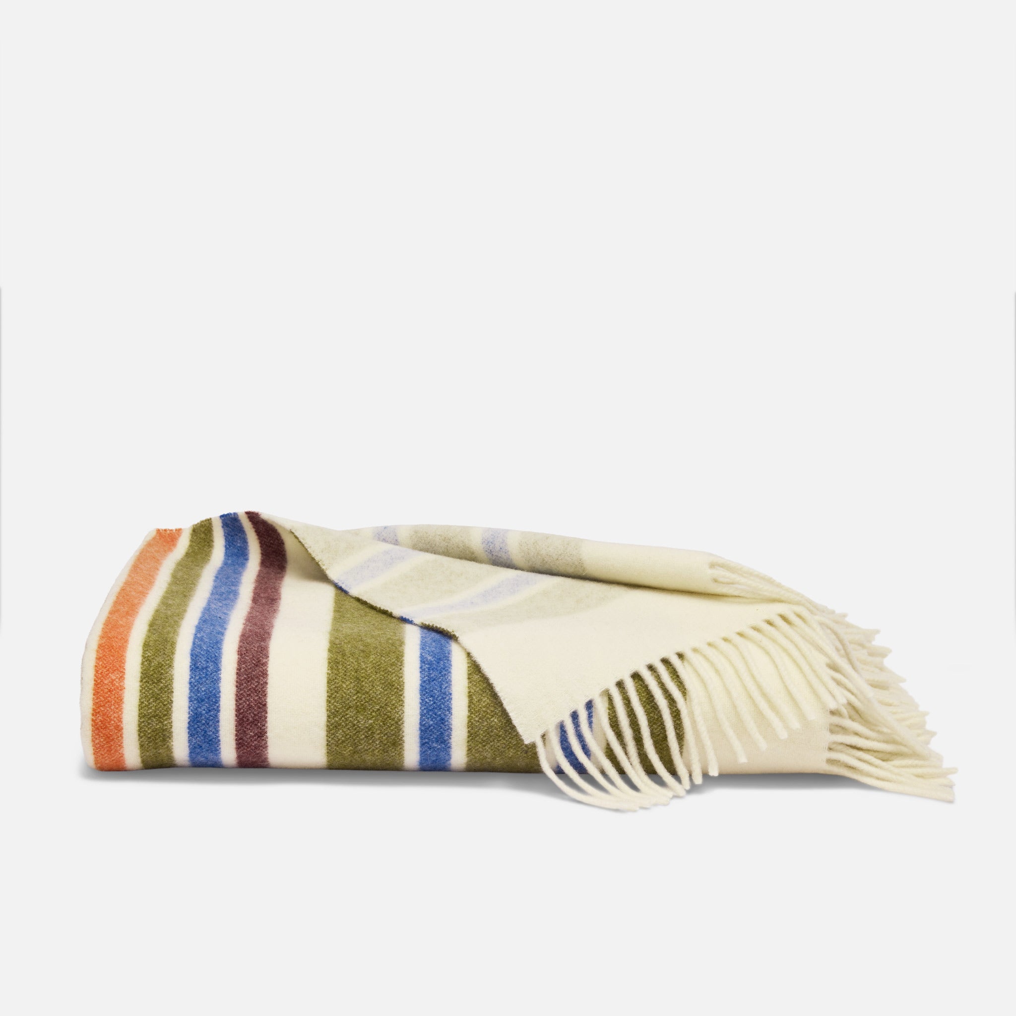 Striped Lambswool Throw Blanket - Image 18