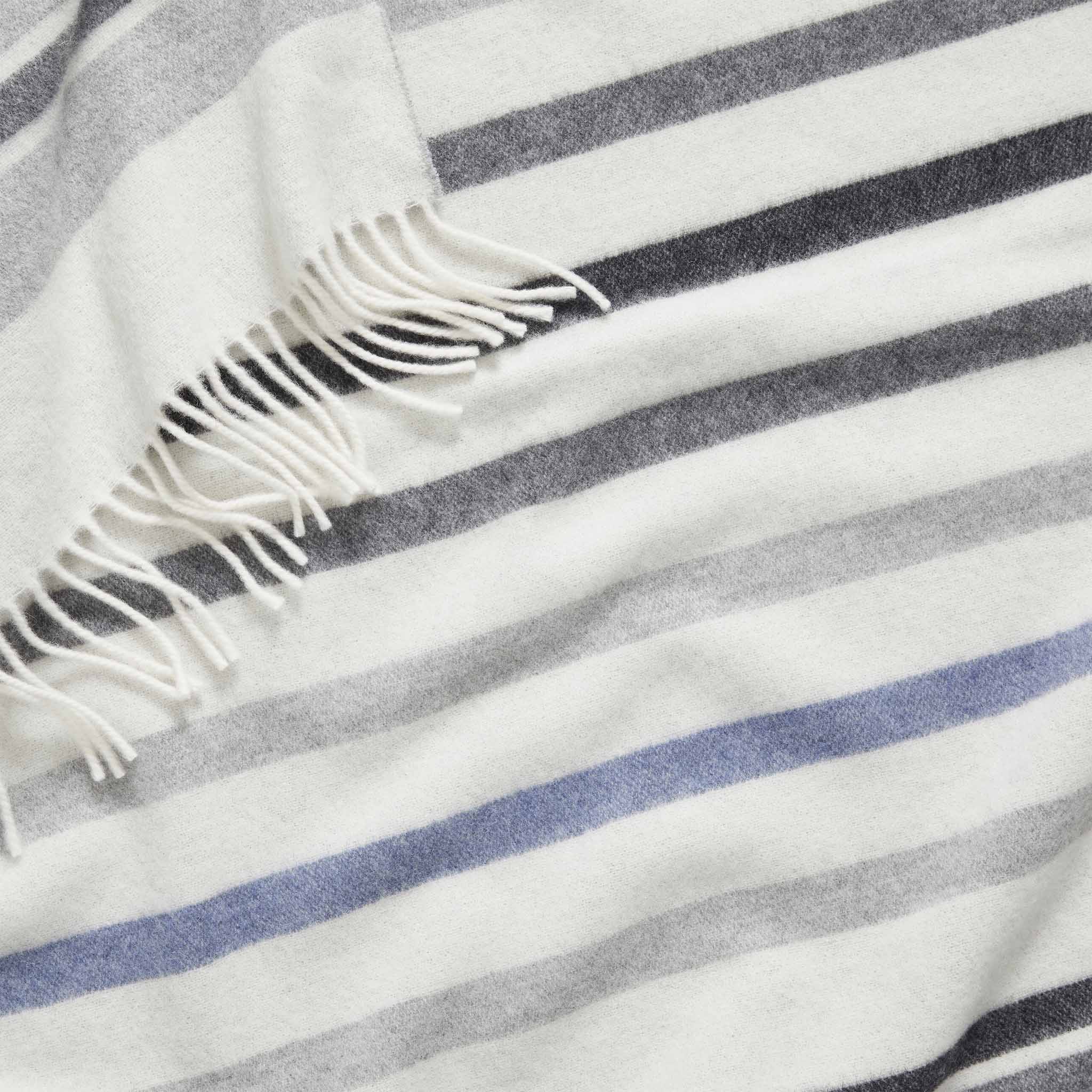 Striped Lambswool Throw Blanket - Image 3